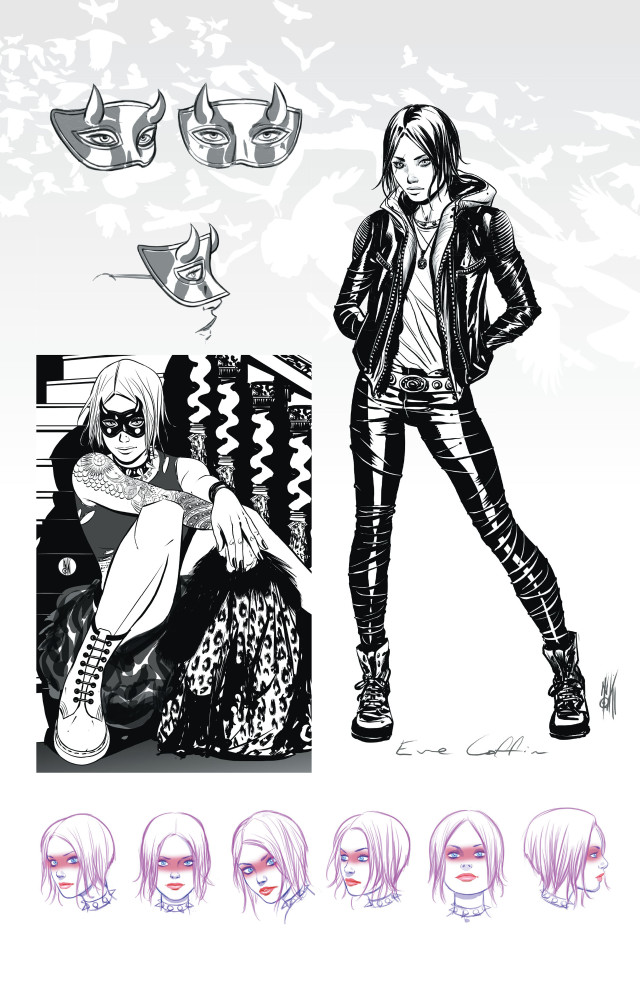 Woman leather jacket birds flying free wallpaper for mobile - medium preview image