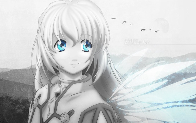 Angelic girl blueeyes whitedress mountain free wallpaper for desktop - medium preview image