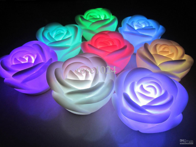 Glowing roses color changing green free wallpaper for desktop - medium preview image