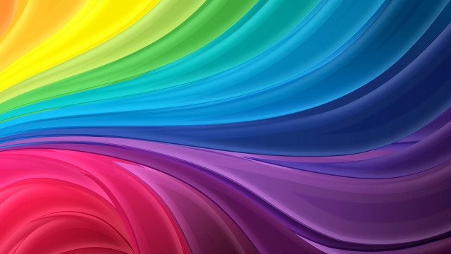 Colorful curved rainbow pattern black free wallpaper for desktop - medium preview image
