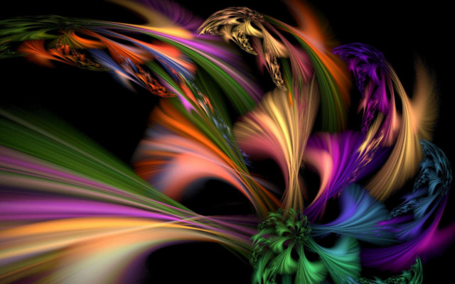 Colorful abstract painting black background free wallpaper for desktop - medium preview image