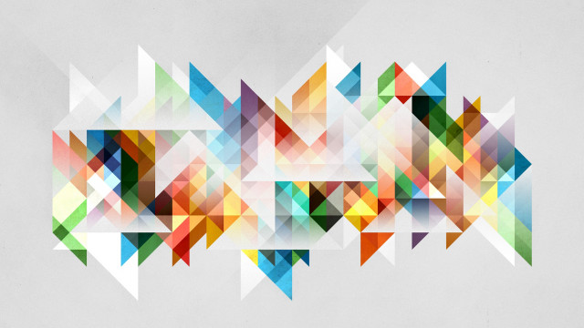 Colorful abstract triangles lines white free wallpaper for desktop - medium preview image