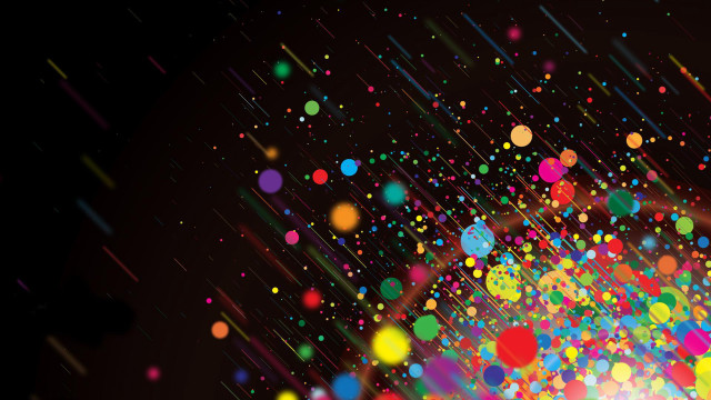 Colorful dots black background white #2 free wallpaper for desktop - medium preview image