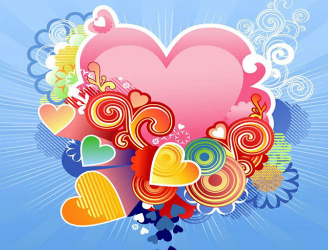 Heart shaped object hearts blue #2 free wallpaper for desktop - medium preview image