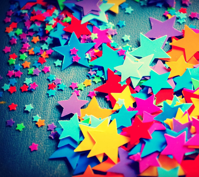 Colorful stars tabletop black background #8 free wallpaper for tablet - medium preview image