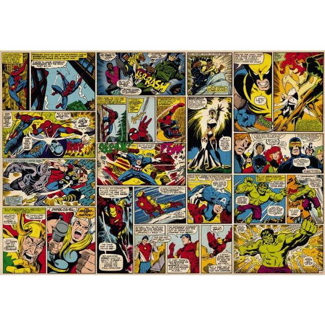 Collage comics characters strip middle free wallpaper for tablet - medium preview image