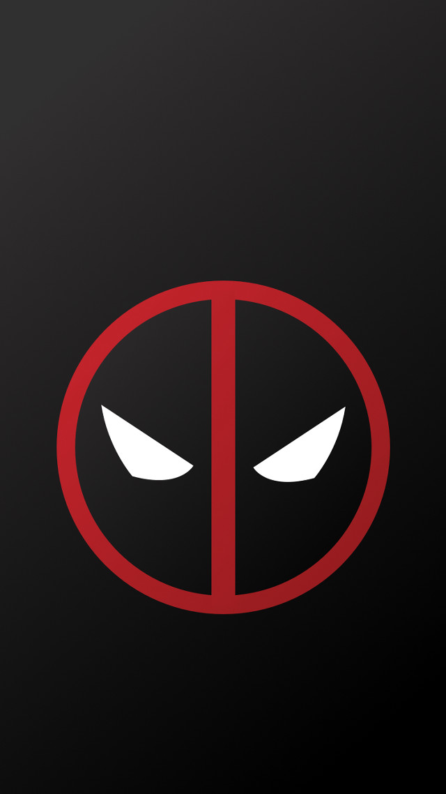 Deadpool logo eyes red circle free wallpaper for mobile - medium preview image