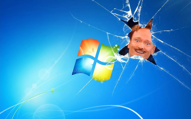 Man looking broken window face free wallpaper for desktop - medium preview image