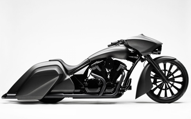 Black white motorcycle white background free wallpaper for desktop - medium preview image