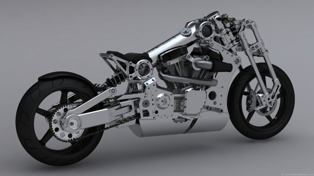Motorcycle 3d image gray background free wallpaper for desktop - medium preview image