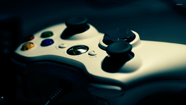 White video game controller close free wallpaper for desktop - medium preview image