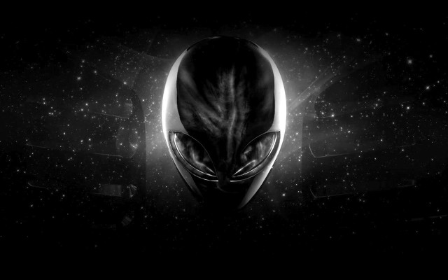 Black alien head dark space free wallpaper for desktop - medium preview image