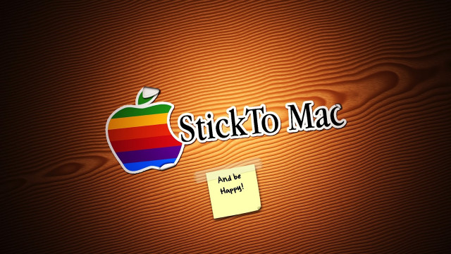 Apple sticky note mac brown free wallpaper for desktop - medium preview image
