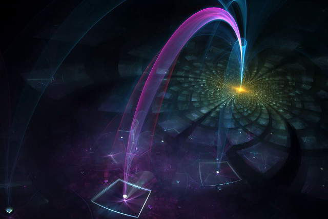 Spiral design purple blue yellow free wallpaper for desktop - medium preview image