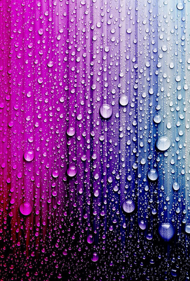 Rainbow colored background raindrops black free wallpaper for mobile - medium preview image