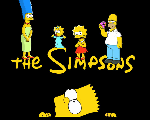Simpsons cartoon characters funny art free wallpaper for desktop - medium preview image