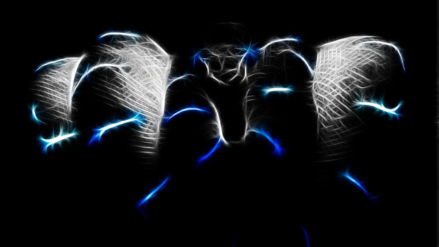 Winged people dark background blue free wallpaper for desktop - medium preview image