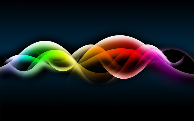 Colorful wave light black background #4 free wallpaper for desktop - medium preview image