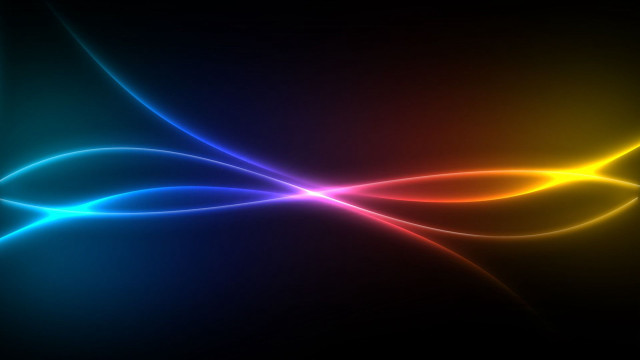 Colorful curved design black background #2 free wallpaper for desktop - medium preview image