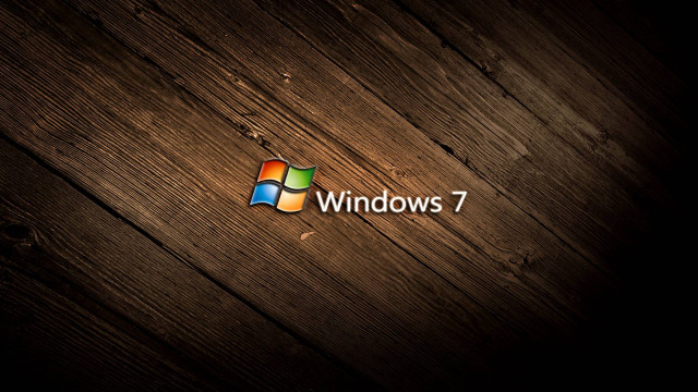 Wooden windows7 logo center computer #2 free wallpaper for desktop - medium preview image
