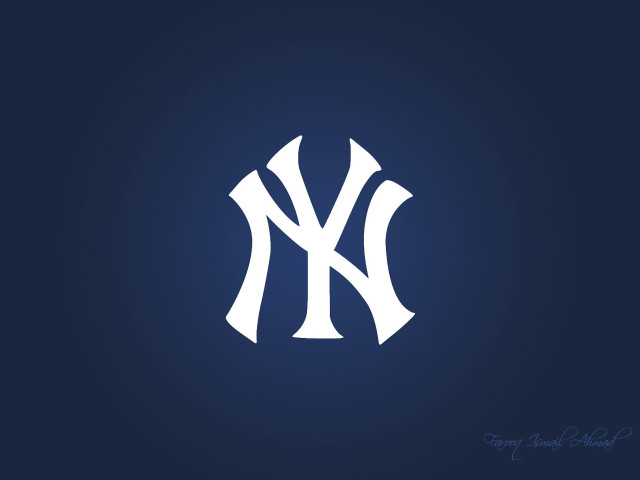 New york yankees logo blue free wallpaper for desktop - medium preview image