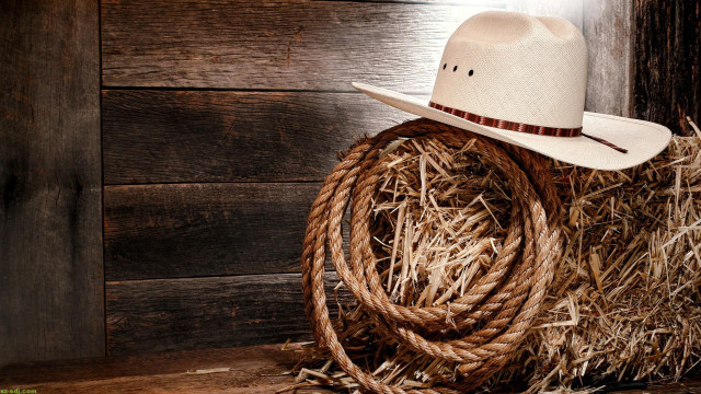 Cowboy hat rope wooden floor #2 free wallpaper for desktop - medium preview image