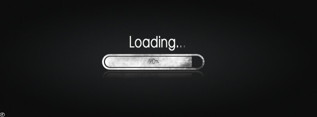 Black background loading button white free wallpaper for desktop - medium preview image