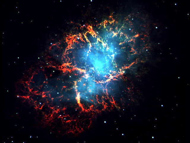 Large blue red astronaut nebula free wallpaper for desktop - medium preview image