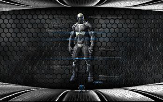 Futuristic man metal wall background free wallpaper for desktop - medium preview image