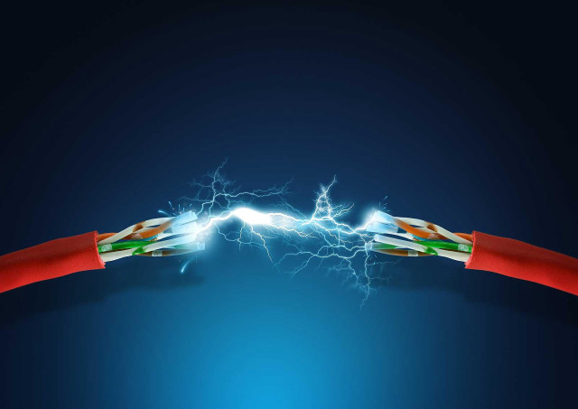 Red white electrical wire green free wallpaper for desktop - medium preview image