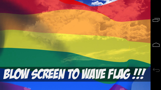 Rainbow flag blow screen wave free wallpaper for desktop - medium preview image