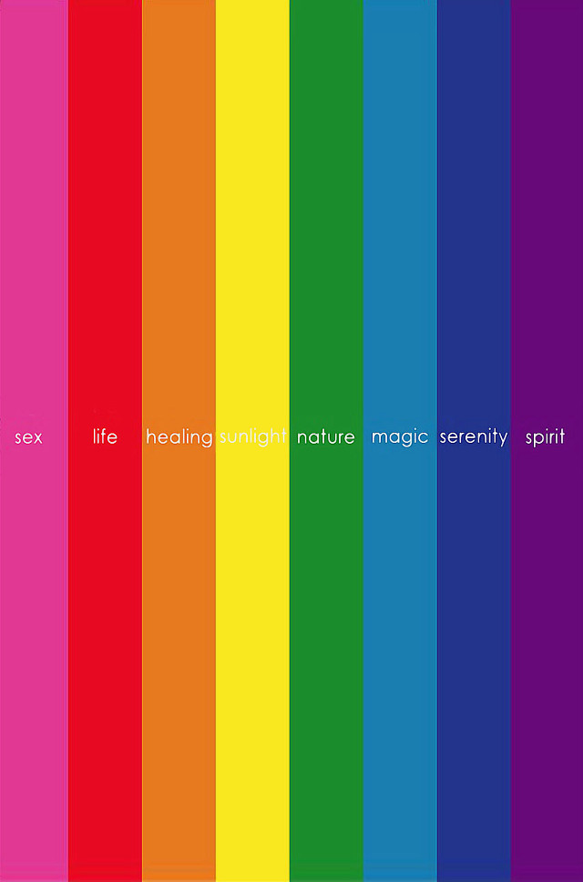 Rainbow colored background with words free wallpaper for mobile - medium preview image