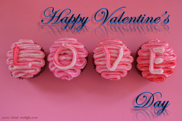 Pink cupcake love letters three free wallpaper for desktop - medium preview image