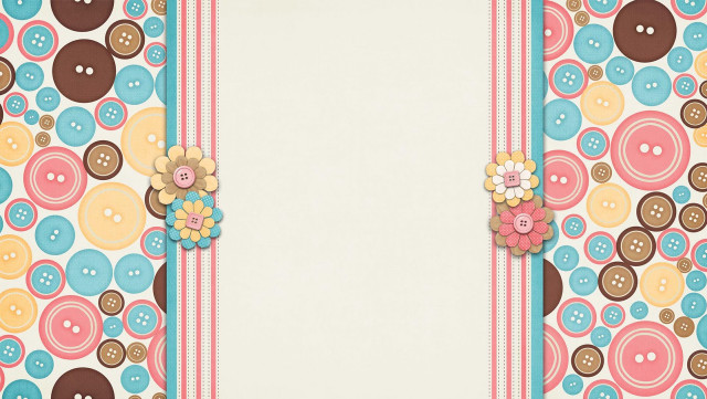 Picture frame buttons flowers decorative free wallpaper for desktop - medium preview image