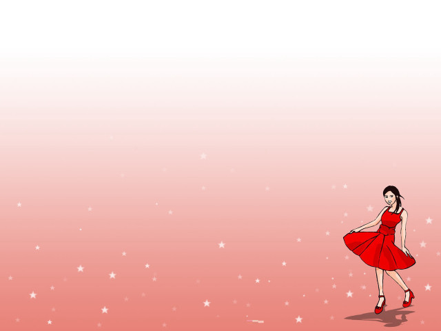 Woman red dress dancing pink free wallpaper for desktop - medium preview image