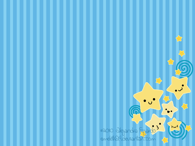 Blue background stars smiley face free wallpaper for desktop - medium preview image