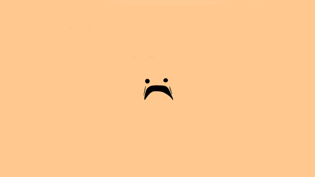 Frown yellow background black outline free wallpaper for desktop - medium preview image