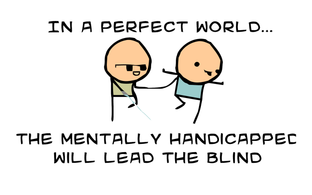 Mentally handicapped lead blind cartoon free wallpaper for desktop - medium preview image