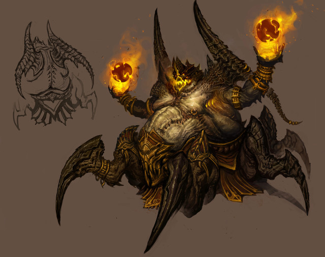 Demonic creature flames back demon free wallpaper for desktop - medium preview image