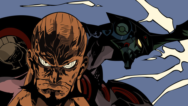 Cartoon man demon face chest free wallpaper for desktop - medium preview image