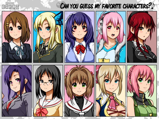 Anime characters expressions diverse faces #8 free wallpaper for desktop - medium preview image