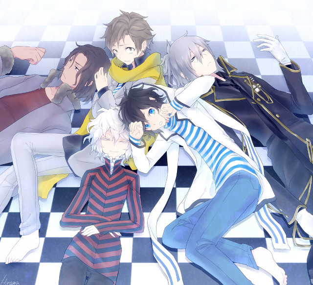 Group people checkered floor cell free wallpaper for tablet - medium preview image