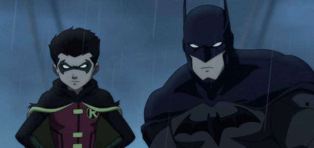 Batman robin wayne rain together free wallpaper for desktop - medium preview image