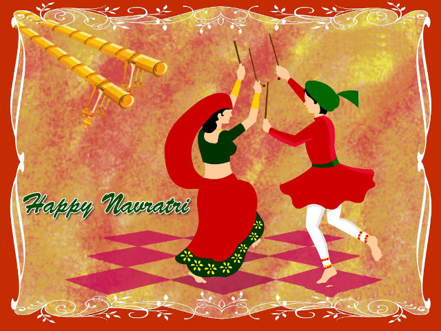 Women dancing happy navratri dance free wallpaper for desktop - medium preview image