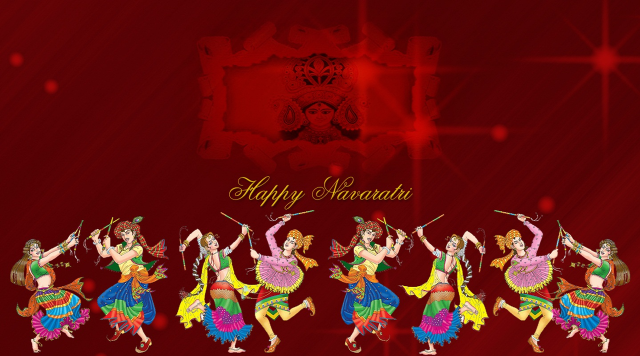 Dancing people red background happy free wallpaper for desktop - medium preview image