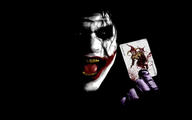 Man holding card bloody face free wallpaper for desktop - medium preview image