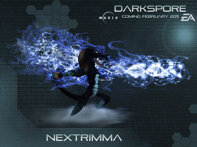 Person running blue fireball dark free wallpaper for desktop - medium preview image