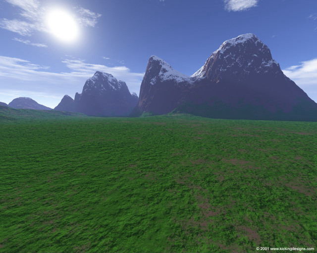 Large field mountain background bright free wallpaper for desktop - medium preview image