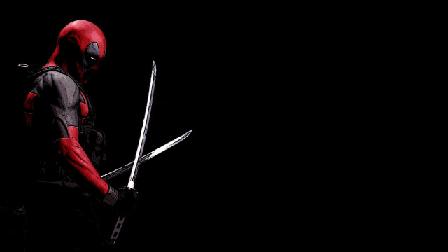 Deadpool swords black background red free wallpaper for desktop - medium preview image