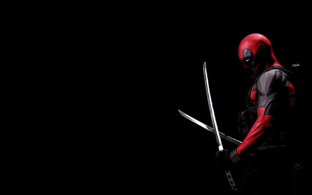 Deadpool character swords black background #2 free wallpaper for desktop - medium preview image